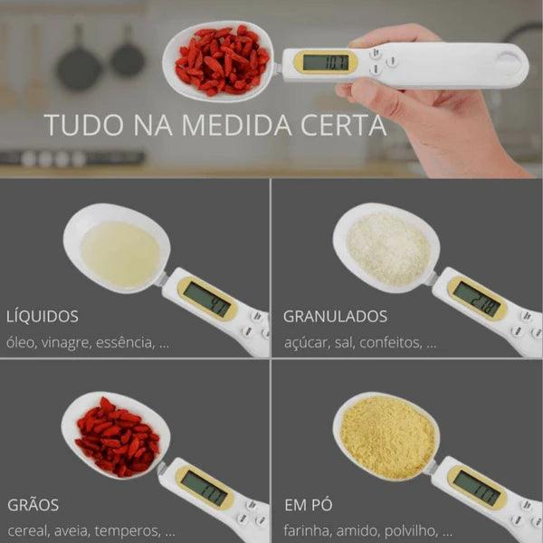 Colher de Medida Portátil com Balança Digital para Alimentos