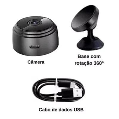 Mini Câmera de Segurança Sem Fio com Visão Noturna Colorida Full HD